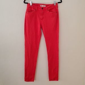 Levi's Tomato Red Denim Jeggings Sz.30